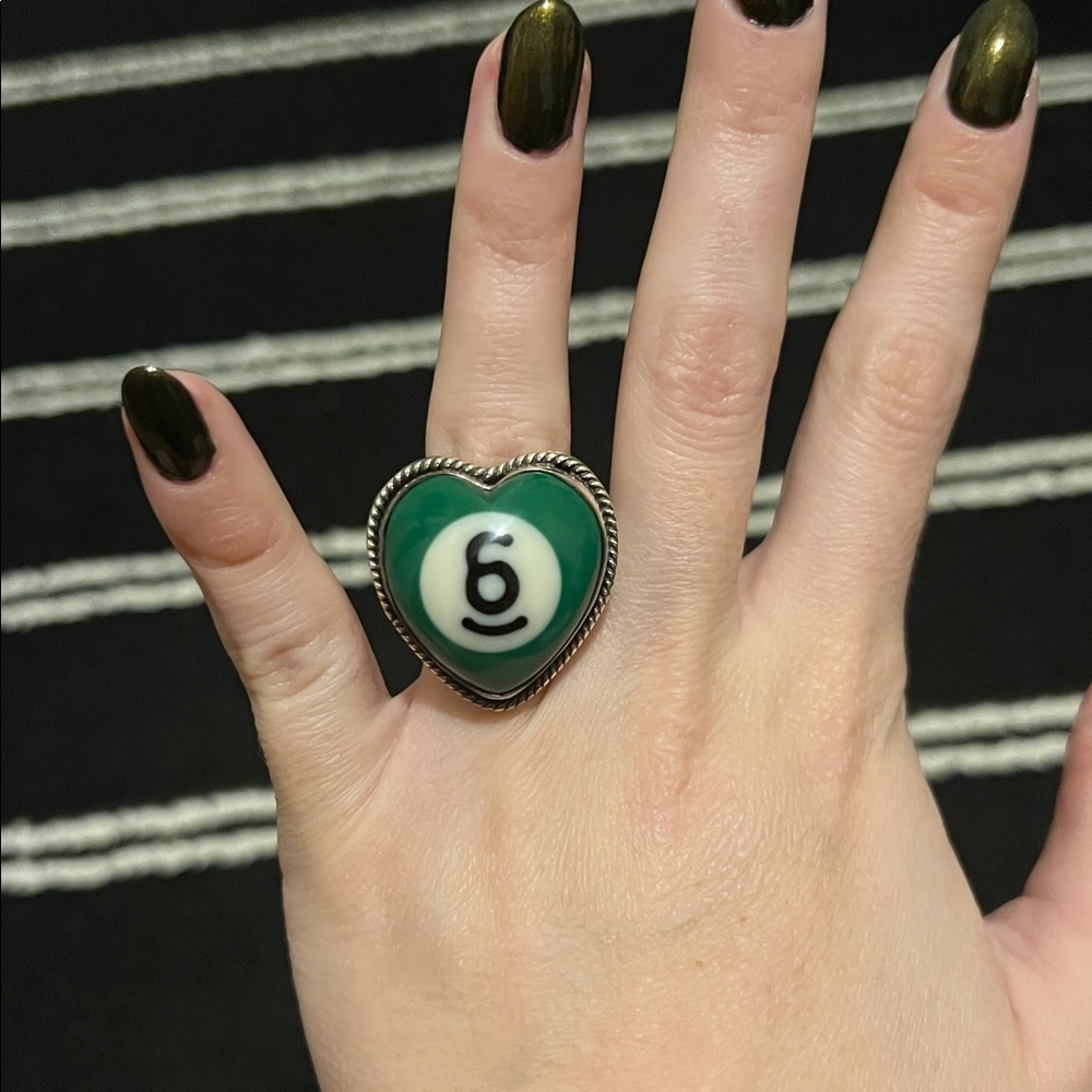 Vintage Handmade 6 Pool Ball Ring